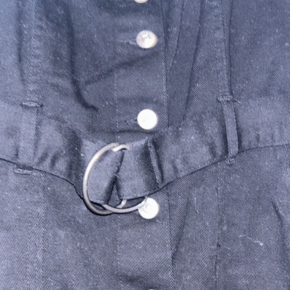 H&M Black button up dress w/belt - Picture 6 of 8